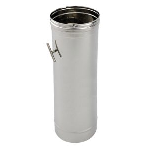 Tubo de chaminé c/registo em Inox simples 50cm