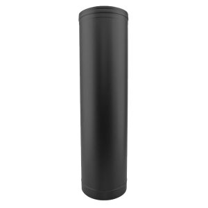 Tubo de chaminé em Inox simples 1m Preto / antracite