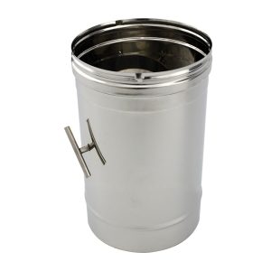 Tubo de chaminé c/registo em Inox simples 1m