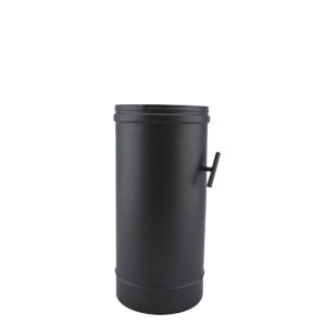 Tubo de chaminé c/registo em Inox simples 33 cm Preto / antracite