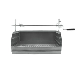 Grelhador a carvão BROIL com espeto em Inox 70x40