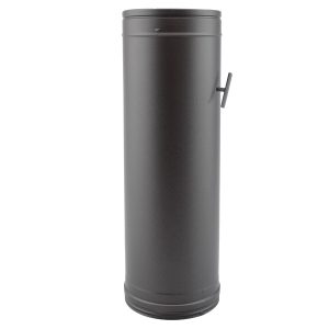 Tubo c/registo parede dupla isolado 1M Preto / antracite