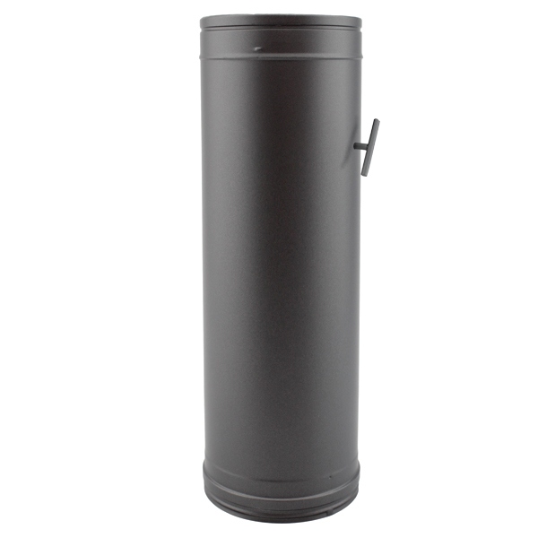 Tubo c/registo parede dupla isolado 1M Preto / antracite