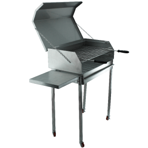 Grelhador a carvão com tampa em Inox Smoke